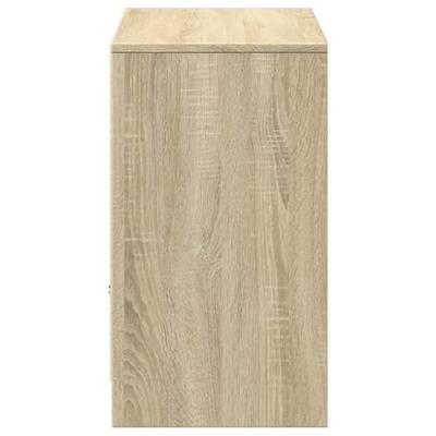 Tv-meubel met LED 91x34x61 cm bewerkt hout sonoma eikenkleurig