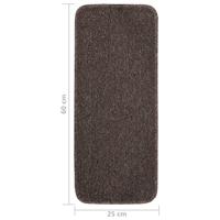 Trapmatten 15 st anti-slip rechthoekig 60x25 cm bruin - thumbnail