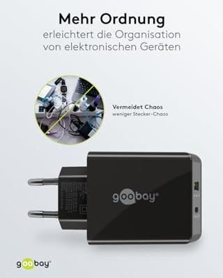 goobay Dual USB-C PD (Power Delivery) Fast Charger (30 W) oplader