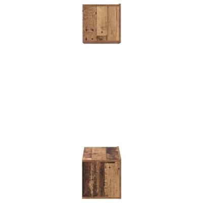 Tv-meubelset 2 pcs Oud hout 80 x 30 x 30 cm Bewerkt hout