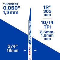 Lenox Reciprozaagblad - 203 mm - 10/14 TPI - LX20491B110R - 20491B110R - thumbnail