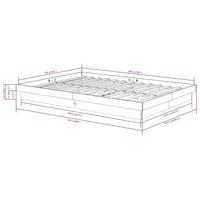 Bedframe massief hout 140x200 cm - thumbnail