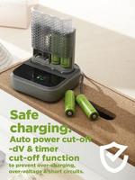 GP Batterijlader USB 2H met 4x2600mA AA batterij + 2xDock - 3503093 - thumbnail