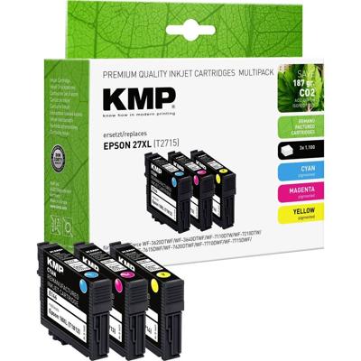 KMP Inktcartridge vervangt Epson 27XL, T2715, T2712, T2713, T2714 Compatibel Combipack Cyaan, Magenta, Geel E179V 1627,4005