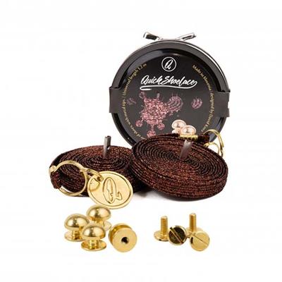 Quickshoelaces Prestige collectie 120 cm lang brons Quickshoelaces Prestige collectie 120 cm lang brons