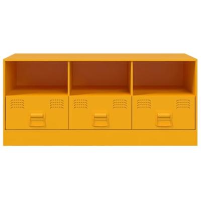 Tv-meubel 99x39x44 cm staal mosterdgeel
