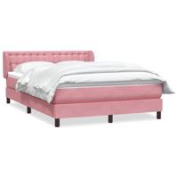 Boxspring met matras fluweel roze 140x210 cm - thumbnail