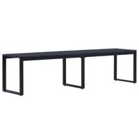 VidaXL Tuinbank 180 cm ps-plaat zwart - thumbnail