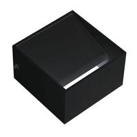 LED Wandlamp - Wandverlichting - 8W - Natuurlijk Wit 4200K - Mat Zwart Aluminium - Vierkant - thumbnail