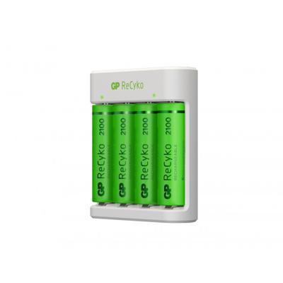 GP - ReCyko Battery Charger E411 USB - incl. 4 x AA 2100 mAh Batteries
