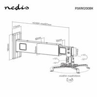 Nedis Projectorbeugel | Full Motion | 15 kg | Zwart | 1 stuks - PJWM200BK PJWM200BK - thumbnail
