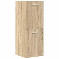 5-delige Badkamermeubelset bewerkt hout sonoma eikenkleurig - thumbnail