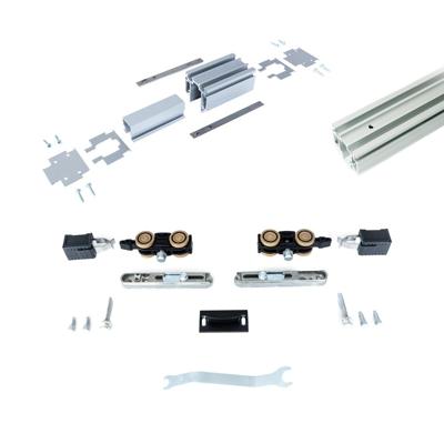 Xperta set 6m rail - alu - Plafond inbouw - Dubbele deur - inbouw manual fix Xperta set 6m rail - alu - Plafond inbouw - Dubbele deur - inbouw manual fix