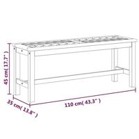 Tuinbank 110 cm massief acaciahout - thumbnail