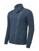 Rusty Neal - Heren Vest Kabel - Navy - Gebreid - Italianstyle - thumbnail