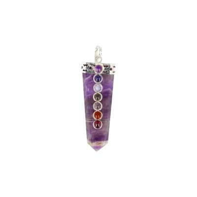 Amethist chakra punthanger - 6 cm - paars - 6 cm Amethist chakra punthanger - 6 cm - paars - 6 cm