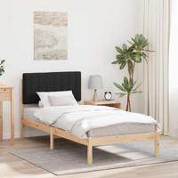 Bedframe met Gevoerd Hoofdgedeelte Zwart 90 x 190 cm - thumbnail