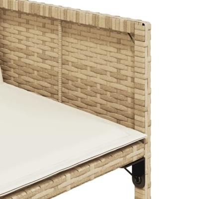 11-delige Tuinset met kussens poly rattan beige - thumbnail