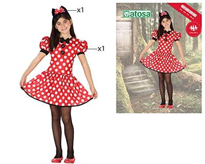 Kostuums voor Kinderen Minnie Mouse 26947 Rood Fantasie 5-6 Jaar (2 Onderdelen)