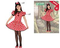 Kostuums voor Kinderen Minnie Mouse 26947 Rood Fantasie 5-6 Jaar (2 Onderdelen) - thumbnail