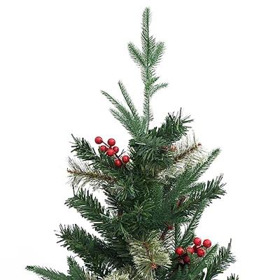 VidaXL Kerstboom met dennenappels 120 cm pvc en pe groen VidaXL Kerstboom met dennenappels 120 cm pvc en pe groen