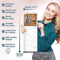 Cats Slim Calendar 2026 Cute Slimline Calendar - 12 Month - thumbnail
