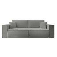 NADUVI Collection Galine 3-zitsbank met Slaapfunctie - Bouclé - Grijs - thumbnail