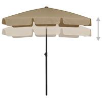 Strandparasol 180x120 cm taupe - thumbnail