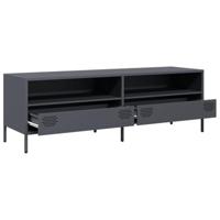 Tv-meubel 135x39x43,5 cm koudgewalst staal antracietkleurig - thumbnail