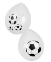 Boland Latex ballonnen voetbal 25cm, 6st. - thumbnail