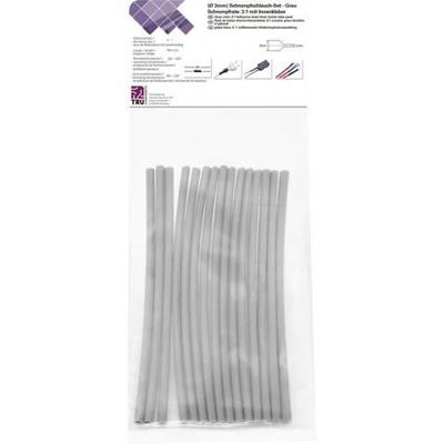 TRU COMPONENTS T1902CA028 Krimpkous assortiment Grijs 3 mm 1 mm Krimpverhouding:3:1 15 stuk(s)