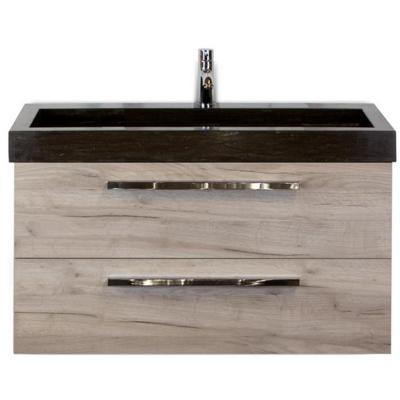 Seville Badmeubelset 100 cm - Craft Oak - Wastafel Lucca 1 Kraangat