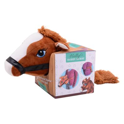 Johntoy Holly horse paardenhoofd bruin met elastiek - bevestig om je middel