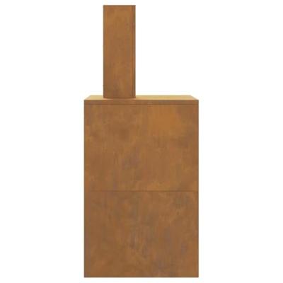 Vuurkorf Bruin 60 x 40 x 96 cm Cortenstaal