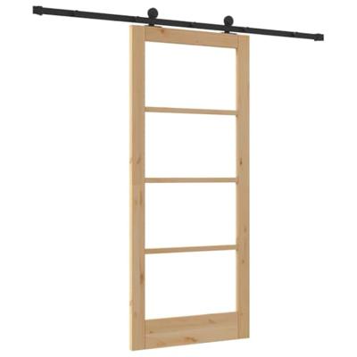 Schuifdeur ORKDAL Bruin 86 x 198.5 cm Hout en metaal - thumbnail
