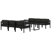 7-delige Loungeset met kussens aluminium antracietkleurig - thumbnail