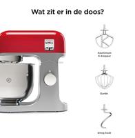 Voedselverwerker Kenwood 0W20011138 Inox 5 L 1000W 1000 W 5 L Zwart Rood - thumbnail