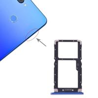 SIM-kaart lade + SIM-kaart/micro SD-kaart voor Xiaomi Mi 8 Lite (blauw) - thumbnail