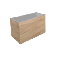 Onderkast Best Design Beauty Greeploos 100 cm Softclose Eiken Incl. Wastafelblad (Keuze uit 4 kleuren) - thumbnail