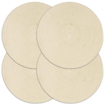 Placemats 4 st rond 38 cm katoen natuurlijk Placemats 4 st rond 38 cm katoen natuurlijk