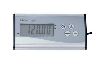 Maul Paketwaage MAULcargo, 120 kg, separates Bedienpult 1799209 Pakketweegschaal Weegbereik (max.) 120000 g Resolutie 50 g werkt op batterijen