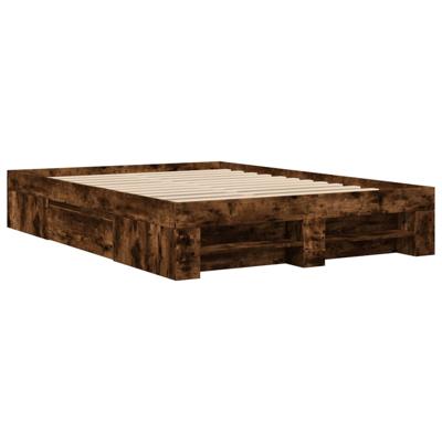 Bedframe zonder matras hout gerookt eikenkleurig 140x190 cm