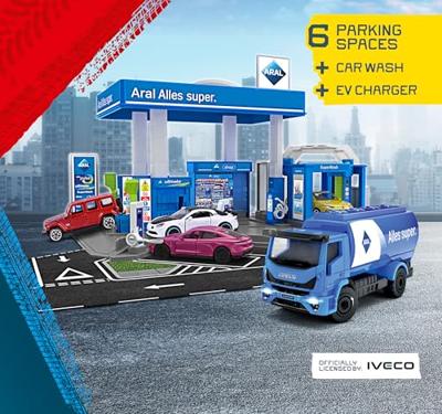 Majorette Petrol Station Aral + 1 Vehicle Tankstationset (model)