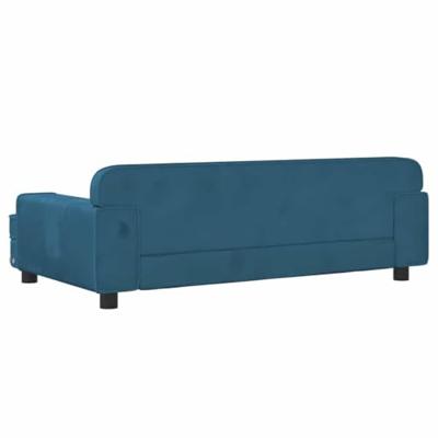 Hondenmand 90x53x30 cm fluweel blauw