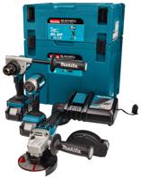 Makita dlx3155tj | lxt accu combiset 18v ddf486 + dtd153 + dga504 in mbox (2x 5.0ah accu + dc18rc snellader) - dlx3155tj - thumbnail