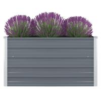 VidaXL Plantenbak verhoogd 100x100x45 cm gegalvaniseerd staal grijs - thumbnail
