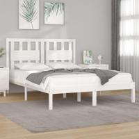 Bedframe massief grenenhout wit 120x190 cm - thumbnail