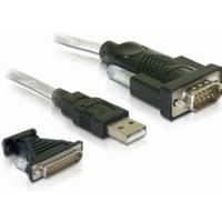 DeLOCK 61308 kabeladapter/verloopstukje USB 2.0 DB9-DB25 Zwart - thumbnail