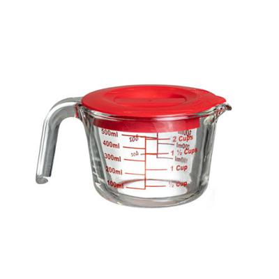 Sareva Maatbeker - met deksel - Hittebestendig Glas - 500 ml