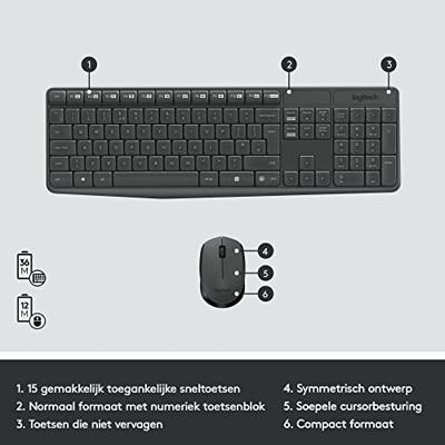 Logitech MK235 Wireless Keyboard en Mouse desktopset - thumbnail